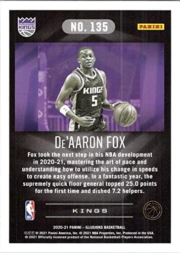 2020-21 אשליות פאניני 135 DE'AARON FOX SACRAMENTO KINGS NBA כרטיס מסחר בכדורסל
