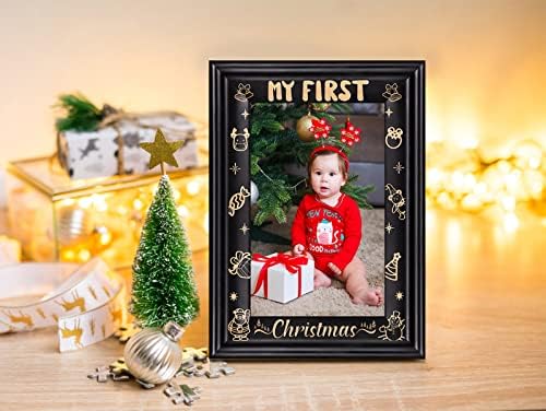 Whatsign מסגרת תמונה ראשונה לתינוק חג המולד הראשון שלי 2022 בייביס הראשון לחג המולד מסגרת צילום מסגרת תינוקות מסגרת חג מולד