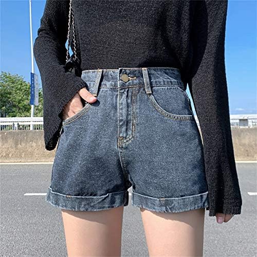 מיאשוי נשים מכנסי קז 'ואל מכנסיים 24 וואט פוליאסטר ג' ינס נשים חגורה אלסטית גבוהה מותן מכנסיים ארוכים רופפים מזדמנים עם