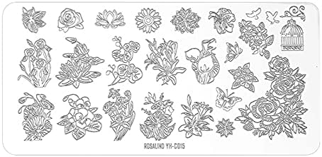 מניקור נייל עלים ביול תבניות אמנות סטנסיל נייל נייל צלחות תמונה פרחים סטמפר צלחות בעלי החיים צרפתית טיפ נייל מדריכי