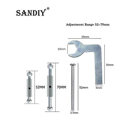 כלי לתיקון מתג - Sandiy 10 חתיכות 118 סוג בורג מתקן קלטות מתכוונן - עם 8 ברגים ארוכים וברגים - כלי תיקון יציאה, לתיבות