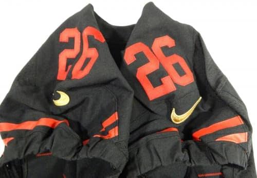סן פרנסיסקו 49ers Tramaine Brock 26 משחק הונפק על גופיות שחורות צבעוניות - משחק NFL לא חתום בשימוש בגופיות