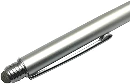 עט חרט בוקס גלוס תואם לצ'יפס תעשייתי PI CM4-70 -EM - חרט קיבולי Dualtip, קצה סיבים קצה קצה קיבולי עט - מכסף מתכתי
