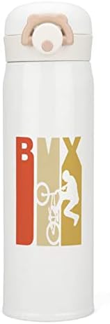 רטרו משנות השבעים בסגנון BMX בידוד מים בקבוק מים נירוסטה כוס ספורט מבודדת ואקום לטיולים חיצוניים קמפינג 350 מל