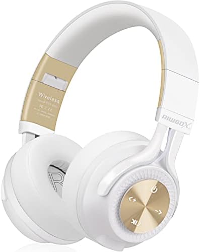 אוזניות Bluetooth של Riwbox, אוזניות Bluetooth אלחוטיות XBT-880 על אוזניות מיקרופון ונפח, אוזניות מתקפלות אלחוטיות וקוויות