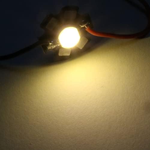 נורת שבב לד פטיקיל 0.8 אינץ', 5 מארז 350 מ מ חרוזי אור קלח 1 וואט סוגר נחושת קל עם חוט לגופי תאורה עשה זאת בעצמך,
