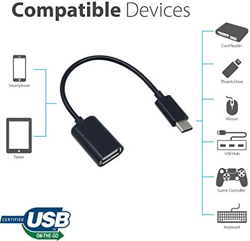 מתאם OTG USB-C 3.0 תואם ל- Infinix Note 12 5G שלך לפונקציות מהירות, מאומתות, מרובות שימוש, כגון מקלדת, כונני אגודל, עכברים