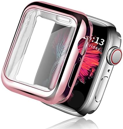 EEOM 360 כיסוי שעון דק עבור Apple Watch Series 7/SE/6/5/4/3/2/1 מגן מסך TPU ברורה ברורה 38 ממ 40 ממ 42 ממ 44 ממ
