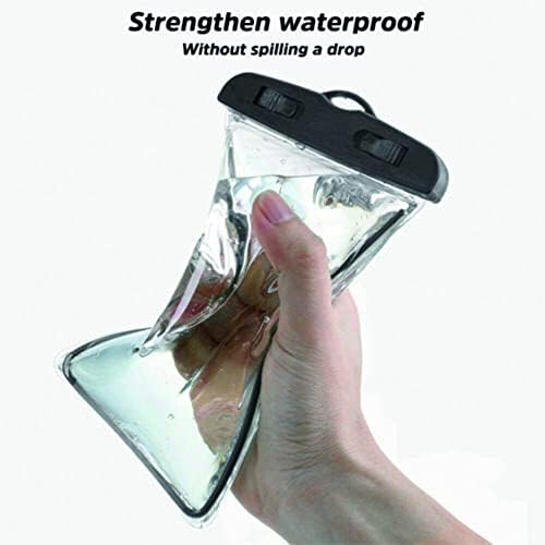 עמיד למים נייד טלפון תיק שחור אוניברסלי 3-חתיכה עמיד למים יבש תיק מגן סילון חיצוני ספורט חיצוני ספורט עבור אפל אייפון,