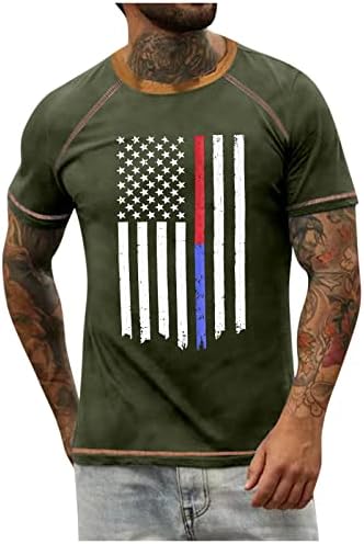 יום העצמאות גדול מדי חולצות גברים 2023 הדפסת דגל מזדמן הדפסת טיז גרפי מצחיק צווארון שרוול קצר