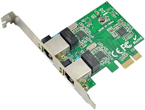 PCIE כפול כרטיסי רשת Gigabit PCI-EXPRES 1000MBPS 2 יציאות RJ45 Gigabit LAN Card Chip RTL8111F RTL1182E