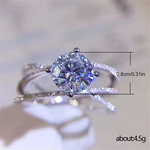 ונקבה אירוסין ארבעה-טבעת טבעת זירקון צמיד קלאסי כפול עטוף יהלומים מגניב טבעות גברים