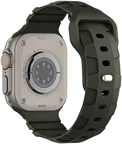 רצועת הספורט הכיסטית ביותר תואמת להקות Ultra Watch של Apple Watch 49 ממ 45 ממ 44 ממ 42 ממ, רצועות שורש רצועות סיליקון