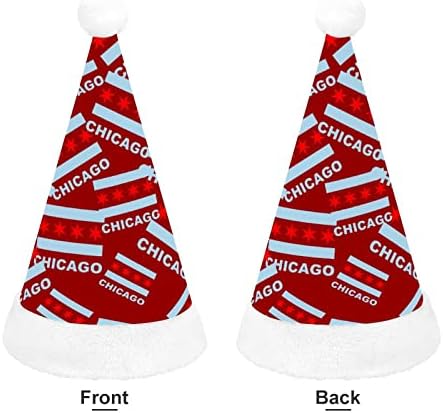 שיקגו מדינת דגל חג המולד סנטה כובע עבור אדום חג המולד כובע חג טובות חדש שנה חגיגי ספקי צד