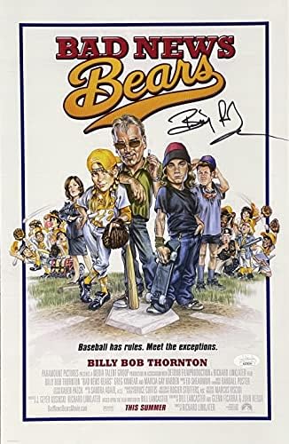 בילי בוב ת'ורנטון חתם על 11x17 חדשות רעות דובי דובי סרט פוסטר צילום JSA