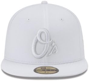 ליגת הבייסבול הבולטימור אוריולס לבן ואפור 59 חמישים כובע מצויד