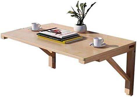 PIBM פשטות מסוגננת מדף קיר רכוב שולחן מתלה צף שולחן מחשב נייד שולחן מעמד קל לקיפול מדף ספרים עץ מוצק מרקם ברור