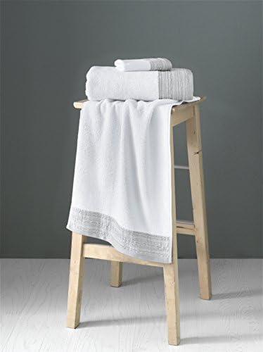 מגבת טורקית קלאסית - מגבות דקורטיביות 6 חלקים לחדר אמבטיה - כותנה, מרקם רך וסופר סופג מגבת, מגבת יד ומטלית