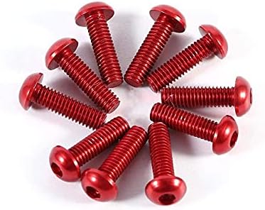 10 יחידות M3 6-10 ממ כפתור עגול עגול סגסוגת אלומיניום סגסוגת סגסוגת שקעים בורג צבעוני לתעשייה