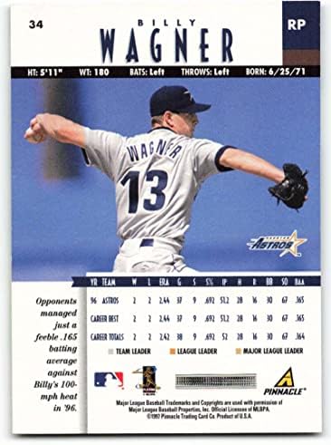 1997 פינקל חדש 34 בילי וגנר NM-MT יוסטון אסטרוס בייסבול MLB
