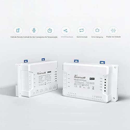 SONOFF 4CH PRO R3 Wi-Fi מתג חכם מתג 4 ערוצים DIN רכבה אוטומציה, מכשירי נעילה עצמית/משתלבים ביתי, RF/APP/Voice/LAN Control,