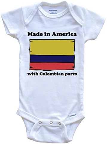 מיוצר באמריקה עם חלקים קולומביאנים מצחיקים דגל קולומביה