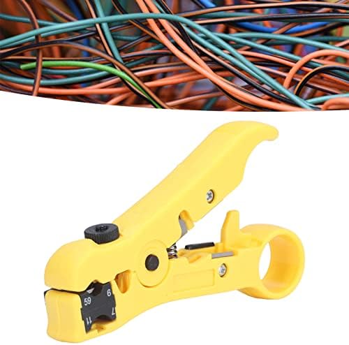 חשפנית כבלים קואקסיאלית, ABS+להב מתכת בטיחות בטיחות בטיחות מעודנת של חשפניות רשת ידנית עבור RG59/6/11/7