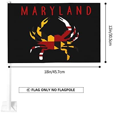 דגל סרטן דגל מדינת מרילנד דגל מכונית 12 x 18 אינץ