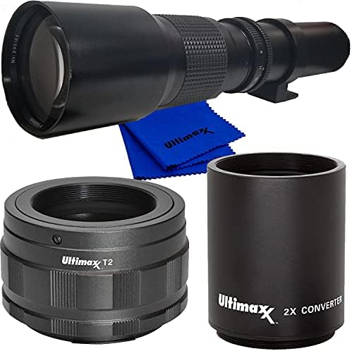 Ultimaxx 500 ממ f/8 עדשת טלפוטו מוגדרת מראש עבור Nikon Z7, Z7 II, Z6, Z6 II, Z5, Z50 מצלמות נטולות מראה ומצלמות