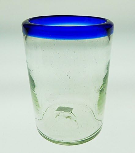 כוסות מקסיקניות כוסות שפה כחולות, סט של 6, 16 גרם