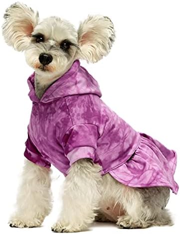 כותנה עניבה לצבוע כלב בגדי כלב הסווטשרט שמלות לנשימה חצאית ילדה כלבלב שמלת גור תלבושות חתול סווטשירט הלבשה