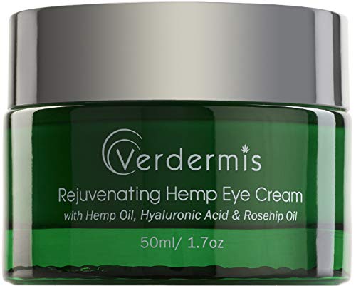 Verdermis מחדשת שמנת עיניים קנבוס עם שמן קנבוס, חומצה היאלורונית, שמן ורד ויטמינים. מנוסח לטיפול בעור הרגיש סביב העיניים.