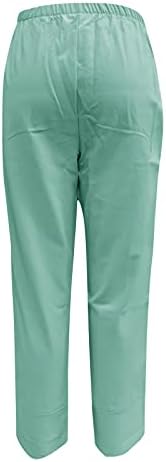 מכנסיים מזדמנים של Miashui גודל 14 כותנה רגל רחבה ומכנסי הדפס רופפים מזדמנים מכנסי אופנה לנשים מכנסי רגליים רחבות