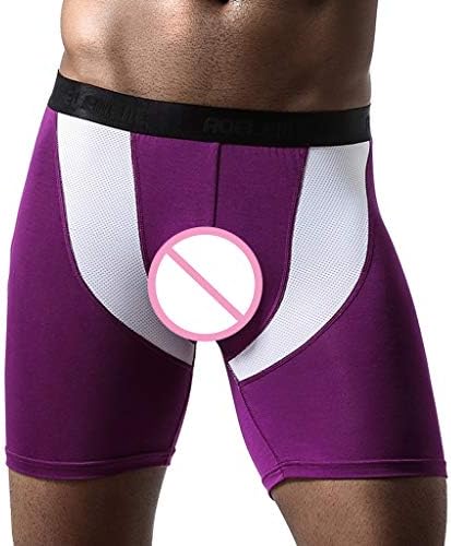 בוקסר לגברים תקצירים כיס כדורי רגל ארוך כיס צבע מוצק מכנסי ספורט רכים נמתחים קצרים תחתונים תחתונים של גברים תחתונים לגברים
