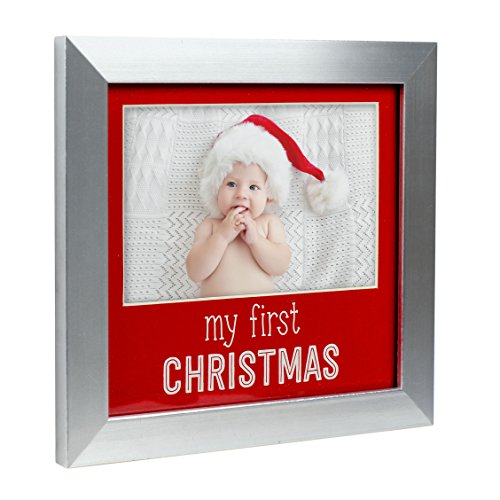 ליל אפרסק שלי ראשון חג המולד כסף ואדום תמונה מסגרת, תינוק של ראשון חג המולד תמונה מסגרת, תינוק חג מזכרת, מתנה
