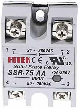 Hifasi שלב יחיד SSR ממסר מצב מוצק SSR-75AA 75A בקרת AC AC RELAIS 80-250VAC ל- 24-380VAC SSR 75AA ממסר מצב מוצק