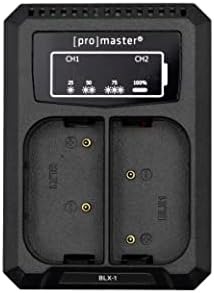 PROMASTER מטען כפול - USB לשימוש עם סוללות OM System BLX -1