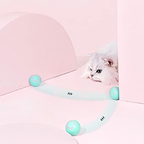 EMIIF אוטומטי גלגול כדור חתולים אינטראקטיבי צעצוע חכם לחתלתים חשמליים צעצועים לחתול כדור צעצוע כבידה כבידה