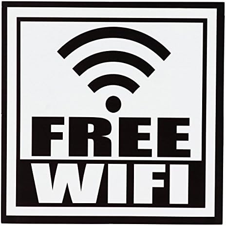מדבקות Wifi של Juvale-מדבקות ויניל WiFi בחינם עם 24 חבילות לנקודה חמה, עסקים, בתי קפה, מסעדות, דבק עצמי, שחור