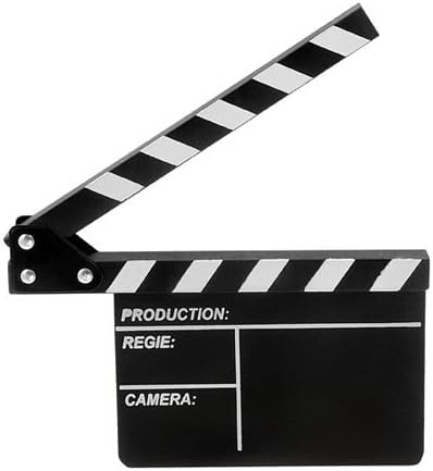 לוח גיר סרט פוטודיוקס, קלאפר לוח צפחה של במאי הפקת סרטים, עץ 8 על 10.5 עם אביזרי מתכת