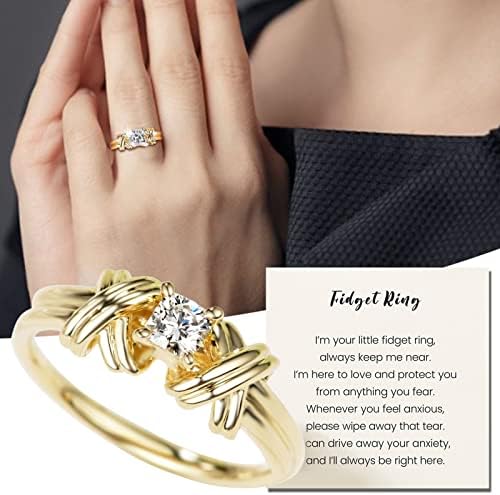טבעת קלאסית חדשה של טבעת חתונה טבעת רטרו זהב זהב נשי רינסטון ארוג דפוס ארוג מקדח אופנה מסיבה מודרנית טבעות מתיחה