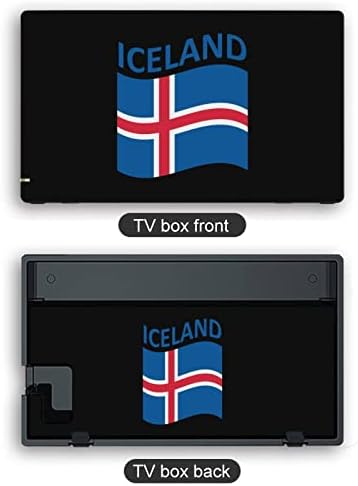 דגל של איסלנד מדבקת עור מלא סט חמוד מדבקות מגן כיסוי עבור קונסולת שמחה-קון מזח