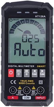 Multimeter-HT126A Multimeter Multimeter מדויק 4000 ספירת מד חשמלי לתדר התנגדות זרם מתח AC DC