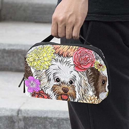 נייד אלקטרוני ארגונית פאוץ שקיות חמוד כלבים נסיעות כבל אחסון תיק עבור כוננים קשיחים, מטען, כוח בנק, אוזניות