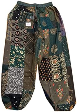 SAHIBA HIDICRAFT India® HAREM מכנסיים לנשים טלאים יוגה בוהו פאלאצו ביגוד PJ בגדים