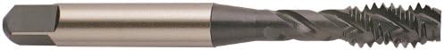 YG-1 F4 סדרת VANADIUM סגסוגת HSS ברז חליל ספירלה, תחמוצת קיטור, שוק עגול עם קצה מרובע, גמילה תחתונה, 5/8 -11 גודל חוט,