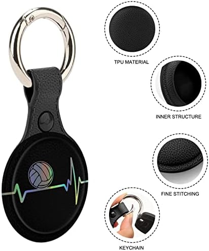 כדורעף פעימות לב תואם עם איירטאג מקרה עם מחזיק מפתחות מאתר פריט אביזרי עם מפתח טבעת עבור איירטאג