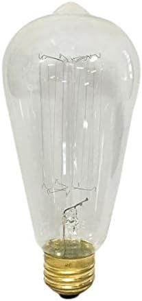 רויאל עיצובים זכוכית שקופה וינטג ' דקורטיבי עתיק בסגנון אדיסון ליבון 21 נורות, 26 בסיס פליז בינוני, 130 וולט,