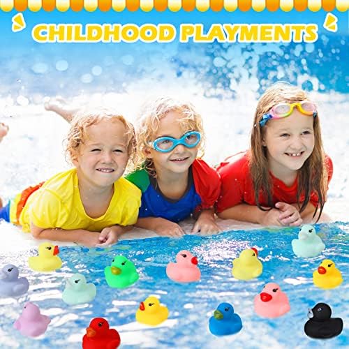 900 חתיכות ברווז גומי בצעצועים אמבטיה בתפזורת סט מיני ברווזים צבעוניים מקלחת לתינוק צעצוע של יום הולדת קישוטי מסיבת