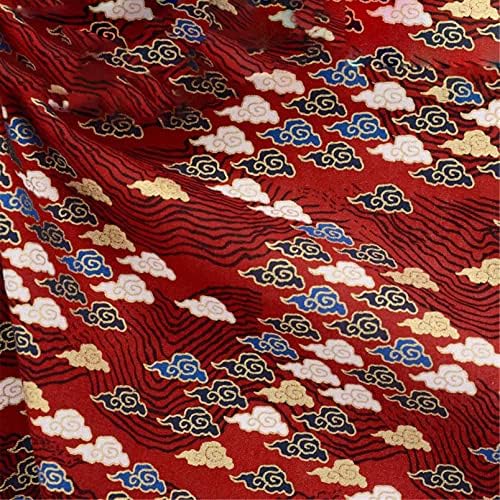 בד בד כותנה סאטן תפירת חומר יפני סגנון המשמח ענן משמעות מושלם עבור אמנויות אמנות תחפושת,אדום